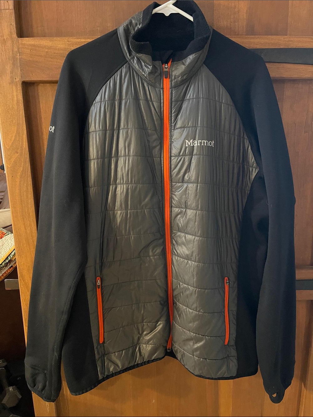 Marmot Ski Touring Black Jacket with Orange Zippers